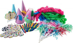 80-piece Party Decoration Set Garlands Rattles Party Hats Blowers Multicolor