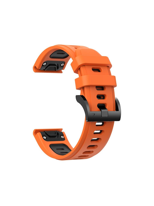Garmin Forerunner 935 22mm Two-Tone Sports Silicone Watch Strap Orange+Black