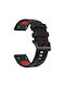 Garmin Fenix 6 Pro Gps 22mm Two-Tone Sports Silicone Watch Strap Black+Red
