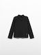 Kids Long-Sleeved Black Blouse