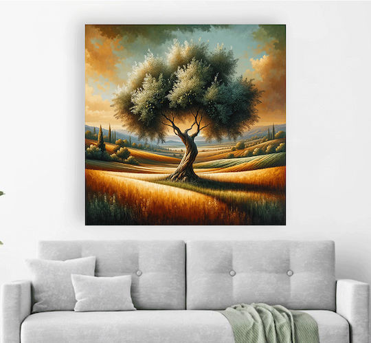 Πίνακας Ζωγραφικής Καμβά Δέντρο Ελιάς 40x40 Cm Πίνακας Ζωγραφικής Καμβά Δέντρο Ελιάς 40x40 Cm