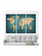 Panou Pânză Lighthouse Map Triplu Triptych 60x40 Cm 3 Bucăți 20x40cm