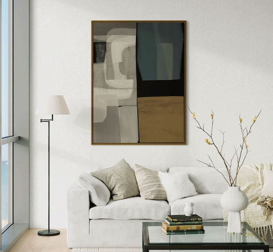 Gemälde Zitat Leinwand Neutral Grünes Abstrakt 35x50 cm