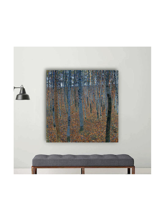 Gemälde auf Segeltuch Beech Forest Klimt 80x80 cm