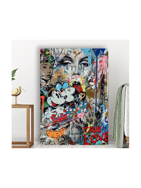 Πίνακας Καμβά True Love Street Art 100x150 Cm