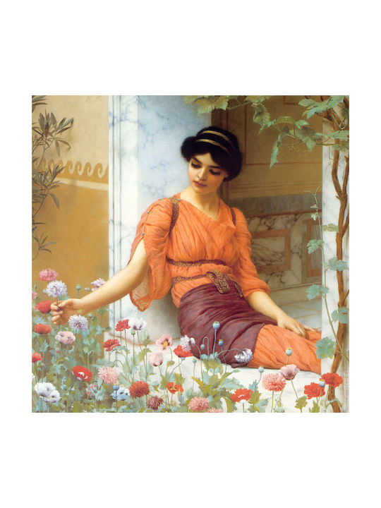 Πίνακας Ζωγραφικής Καμβά Summer Flowers William Godward 70x70 Cm