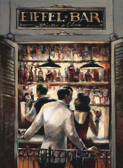 Gemälde auf Segeltuch Paar im Bar 50x70 cm