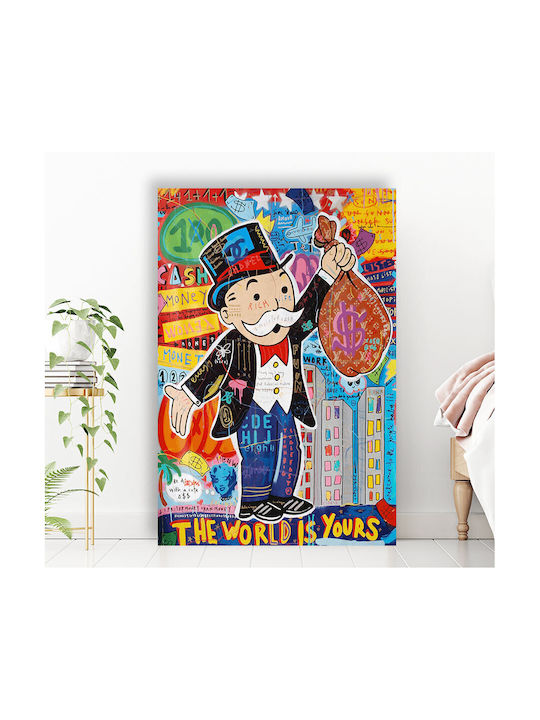 Canvas Painting World Is Yours Monopoly 70x100 Cm