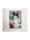 Canvas Painting Blue Bubble Gum 100x150 Cm