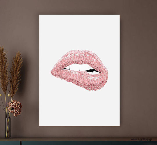 Panou Pânză Pink Lips Art 90x130 Cm