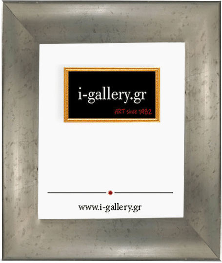 I-gallery Hölzener Fotorahmen mit Silbernem Rahmen 711-02