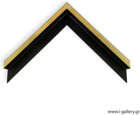 I-gallery Frame Wooden with Gold Frame