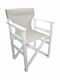Director Chair Wooden Ecru 51x60x86cm