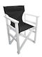 Director Chair Wooden Black 45x40x45cm