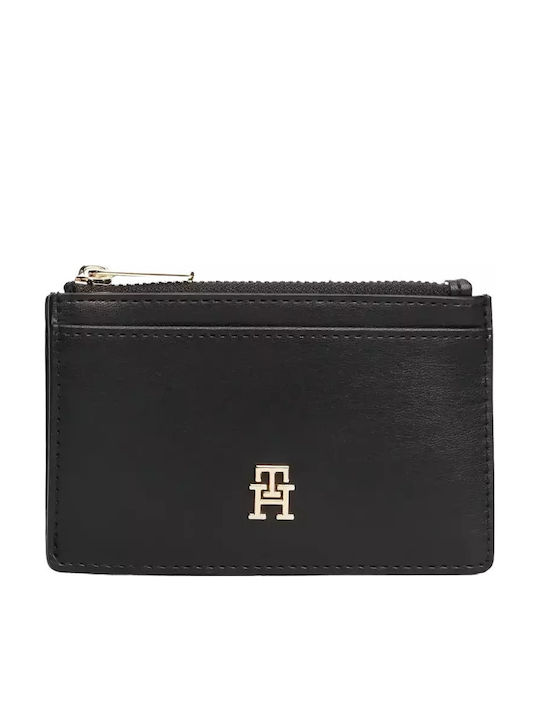 Tommy Hilfiger Icon Din piele Portofel de damă Carduri Negru