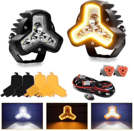 LED Hyundai Matrix Toyota Matrix Volkswagen Up 80W 12.7cm with Yellow Lighting 2pcs