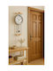 Galifas Wall Clock Wooden With Pendulum Multicolour 22x60cm