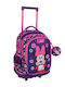 School Bag Trolley Elementary Purple 34 x 20 x 44cm