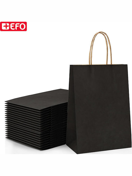 +Efo Хартиена Чанта за Подарък Черен 16x8x22см.