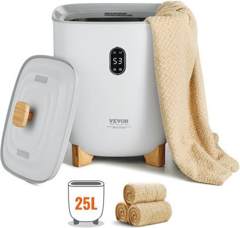 Vevor Gray Towel Warmer Bucket 25l Timer & LED Temperature Display Mjjrths25lle9ugvt001v2