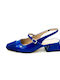 Pumps mit Chunky flachem Absatz Blau