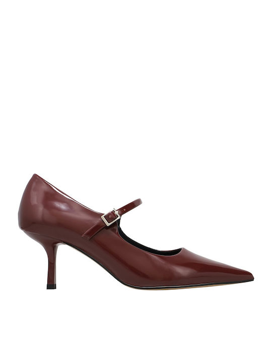 Women's Ballerina Shoes In Burgundy Colour