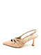 Pumps mit Stiletto-Absatz & Riemchen Beige