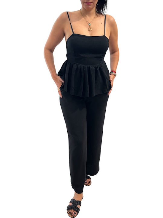 Women's Black Set with Pants with Elastic