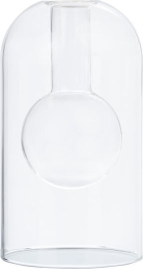 Vase Glas Weiß 6xH14cm