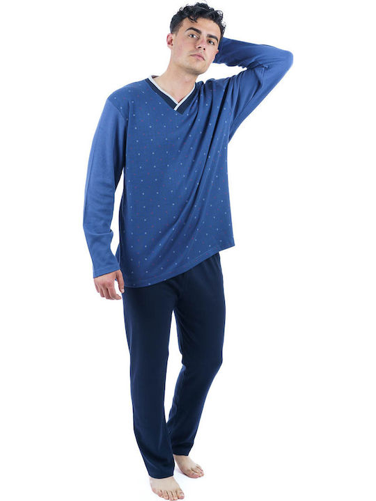 Dustin Men's Winter Pajamas Set Blue