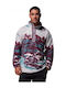 Helvetia Ii Printed Sweatshirt Fleece Burgundy