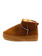 Wildleder Stiefeletten Damen mit Pelz Tabac Braun