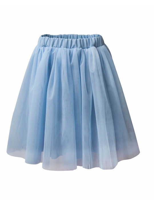 Kids' Tulle Tutu Skirt Floral Light Blue