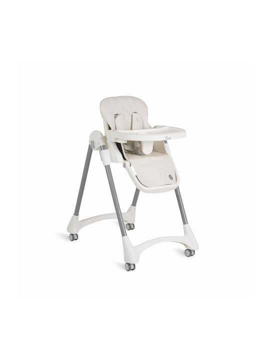 Moni Rico Foldable Baby Highchair With Adjustable Height White