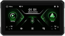 Аσύρματη Οθόνη Πλοήγησης Carplay Android Auto Мотоциклет 6 Инча Черна