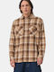 Apex Long-sleeved Shirt Checked Brown