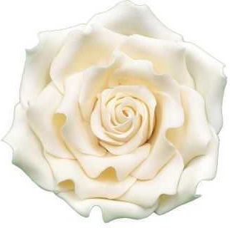 Weißes Großes Offenes Rosen Lux 10cm Handgefertigtes Dekoratives Nicht Essbares In der EU