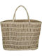 Aquablue Korbweide Strandtasche Wasserfest Hellbeige