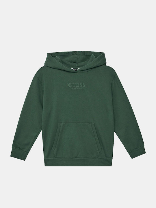 Kids Sweatshirt with Hood and Pockets Green