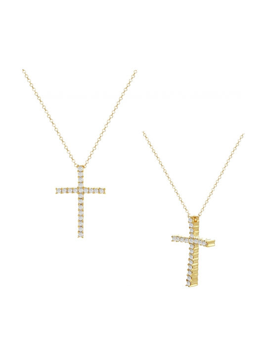 Art d or Women's Gold Cross 9K with Chain