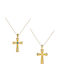 Art d or Gold Cross 14K Double Sided with Chain