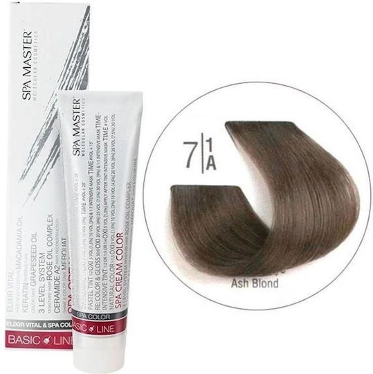 Spa Master Spa Cream Color Βαφή Μαλλιών 7.1 Ash Blond 100ml