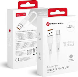 Forcell FOCB-395390 Regular USB 2.0 σε micro USB 1m Λευκό