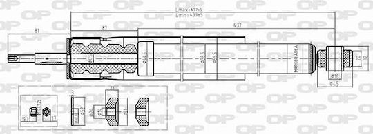 Open Parts Set Shock Absorbers for Fiat Sedici