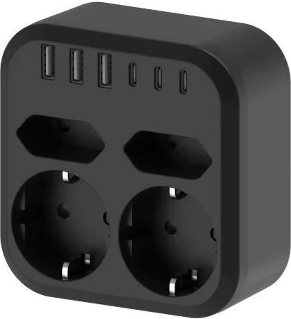 Andowl Πολύπριζο 2 Θέσεων με 8 USB-A