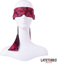 LateToBed BDSM Maske in Rote Farbe