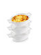 Excellent Houseware Οβάλ Πυρίμαχο Σκεύος από Πορσελάνη 14x9x4cm 3τμχ