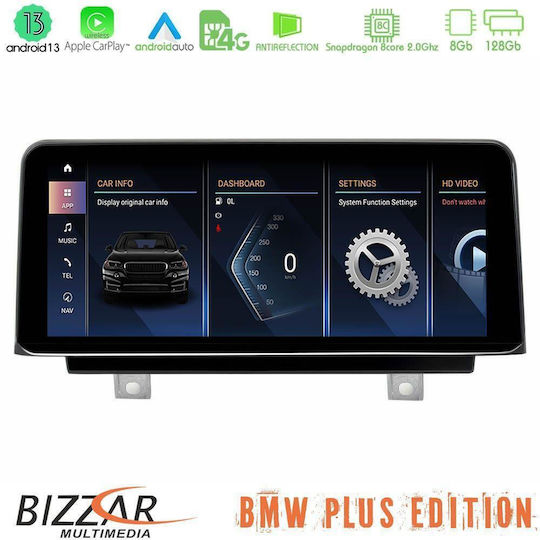 Bizzar Ηχοσύστημα Αυτοκινήτου για BMW Σειρά 3 / F30 2012-2017 (Bluetooth/USB/WiFi/GPS/Apple-Carplay/Android-Auto) με Οθόνη Αφής 10.25"