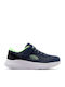 Kids Sports Shoes Running with Hoop & Loop Closure Blue