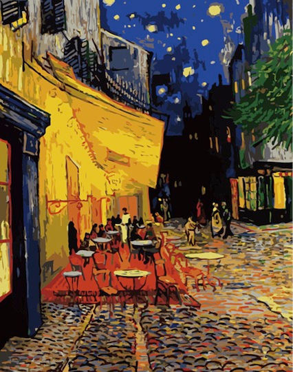 Olympus Diamond Painting "Cafe Terrace at Night Van Gogh" Mosaic "Cafe in the Place du Forum in Arles at Night Van Gogh" 50x40